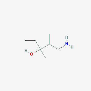 molecular formula C7H17NO B13207415 1-Amino-2,3-dimethylpentan-3-ol 