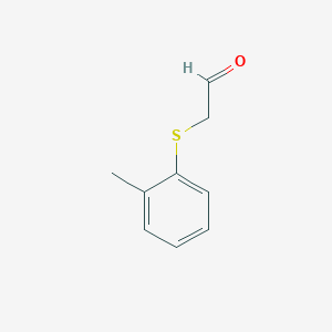 molecular formula C9H10OS B13207420 2-[(2-Methylphenyl)sulfanyl]acetaldehyde 