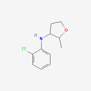 molecular formula C11H14ClNO B13207426 N-(2-chlorophenyl)-2-methyloxolan-3-amine 