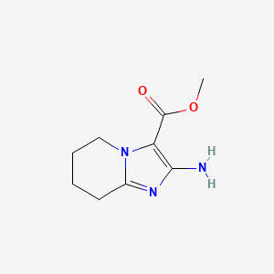 molecular formula C9H13N3O2 B13207468 Methyl 2-amino-5H,6H,7H,8H-imidazo[1,2-a]pyridine-3-carboxylate 