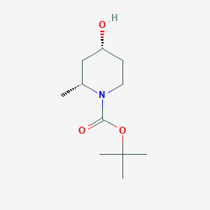 molecular formula C11H21NO3 B1320748 (2R,4R)-tert-butyl 4-hydroxy-2-methylpiperidine-1-carboxylate CAS No. 790667-44-6