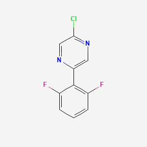 molecular formula C10H5ClF2N2 B13207485 2-Chloro-5-(2,6-difluorophenyl)pyrazine 