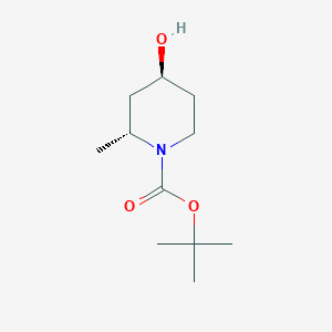 molecular formula C11H21NO3 B1320749 (2R,4S)-1-Boc-2-甲基-4-羟基哌啶 CAS No. 790668-06-3