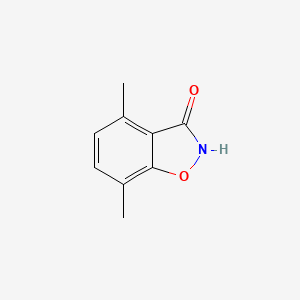 molecular formula C9H9NO2 B13207521 4,7-Dimethyl-1,2-benzoxazol-3-ol 