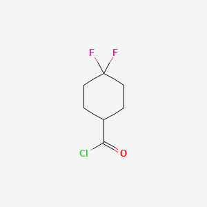 molecular formula C7H9ClF2O B1320754 4,4-Difluorocyclohexane-1-carbonyl chloride CAS No. 376348-75-3
