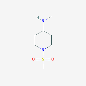molecular formula C7H16N2O2S B1320755 N-Methyl-1-(methylsulfonyl)piperidin-4-amine CAS No. 438585-61-6