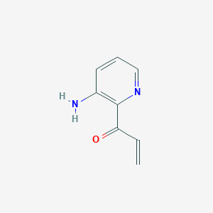 molecular formula C8H8N2O B13207558 1-(3-Aminopyridin-2-yl)prop-2-en-1-one 