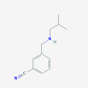 molecular formula C12H16N2 B13207562 3-{[(2-Methylpropyl)amino]methyl}benzonitrile 