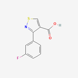 molecular formula C10H6FNO2S B13207648 3-(3-Fluorophenyl)-1,2-thiazole-4-carboxylic acid 