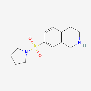 molecular formula C13H18N2O2S B13207657 7-(Pyrrolidine-1-sulfonyl)-1,2,3,4-tetrahydroisoquinoline 
