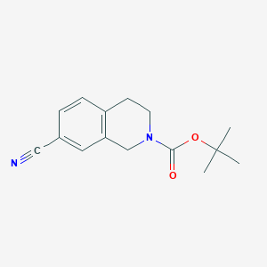 molecular formula C15H18N2O2 B1320766 tert-butyl 7-cyano-3,4-dihydroisoquinoline-2(1H)-carboxylate 