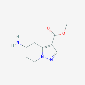 molecular formula C9H13N3O2 B13207676 methyl 5-amino-4,5,6,7-tetrahydropyrazolo[1,5-a]pyridine-3-carboxylate 