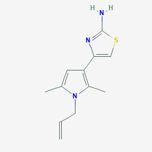 molecular formula C12H15N3S B13207712 4-[2,5-Dimethyl-1-(prop-2-en-1-yl)-1H-pyrrol-3-yl]-1,3-thiazol-2-amine 