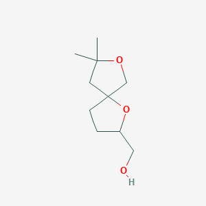 molecular formula C10H18O3 B13207714 {8,8-Dimethyl-1,7-dioxaspiro[4.4]nonan-2-yl}methanol 