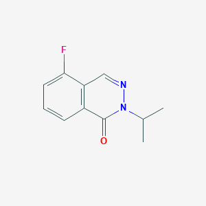 molecular formula C11H11FN2O B13207726 5-Fluoro-2-(propan-2-yl)-1,2-dihydrophthalazin-1-one 