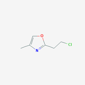 molecular formula C6H8ClNO B13207736 2-(2-Chloroethyl)-4-methyl-1,3-oxazole 