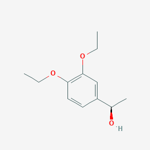 molecular formula C12H18O3 B13207744 (1R)-1-(3,4-Diethoxyphenyl)ethan-1-ol 