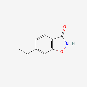 molecular formula C9H9NO2 B13207760 6-Ethyl-1,2-benzoxazol-3-ol 