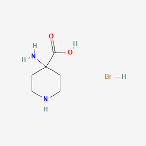 molecular formula C6H13BrN2O2 B1320777 4-Aminopiperidine-4-carboxylic acid hydrobromide CAS No. 76508-55-9