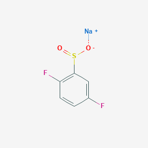 molecular formula C6H3F2NaO2S B13207777 2,5-Difluorobenzenesulfinic acid sodium salt 
