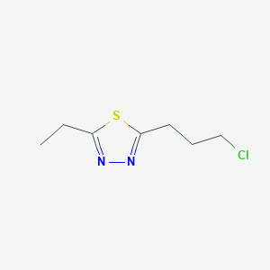 molecular formula C7H11ClN2S B13207782 2-(3-Chloropropyl)-5-ethyl-1,3,4-thiadiazole 