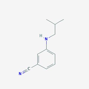 molecular formula C11H14N2 B13207796 3-[(2-Methylpropyl)amino]benzonitrile 