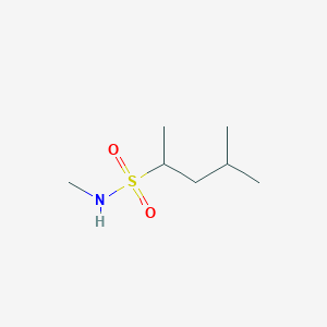 molecular formula C7H17NO2S B13207803 N,4-Dimethylpentane-2-sulfonamide 