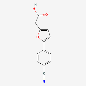 molecular formula C13H9NO3 B13207814 2-[5-(4-Cyanophenyl)furan-2-yl]acetic acid 