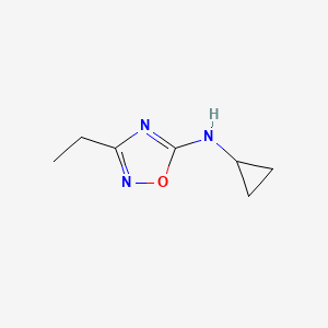 molecular formula C7H11N3O B13207838 Cyclopropyl-(3-ethyl-[1,2,4]oxadiazol-5-YL)-amine 
