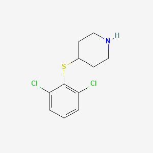 molecular formula C11H13Cl2NS B13207841 4-(2,6-Dichloro-phenylsulfanyl)-piperidine 