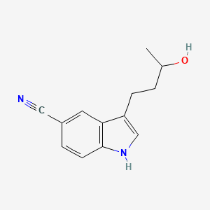 molecular formula C13H14N2O B13207866 3-(3-Hydroxybutyl)-1H-indole-5-carbonitrile 