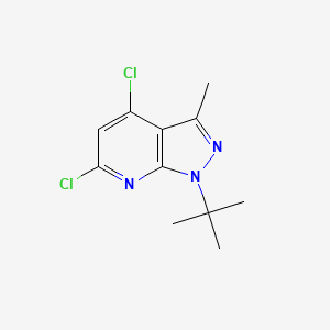 molecular formula C11H13Cl2N3 B13207894 1-tert-Butyl-4,6-dichloro-3-methyl-1H-pyrazolo[3,4-b]pyridine 