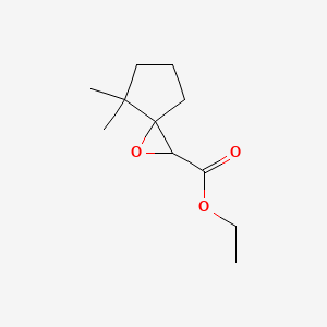 molecular formula C11H18O3 B13207906 Ethyl 4,4-dimethyl-1-oxaspiro[2.4]heptane-2-carboxylate 