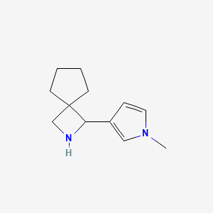 molecular formula C12H18N2 B13207918 1-(1-Methyl-1H-pyrrol-3-yl)-2-azaspiro[3.4]octane 