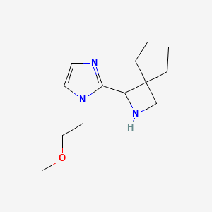 molecular formula C13H23N3O B13207926 2-(3,3-Diethylazetidin-2-yl)-1-(2-methoxyethyl)-1H-imidazole 