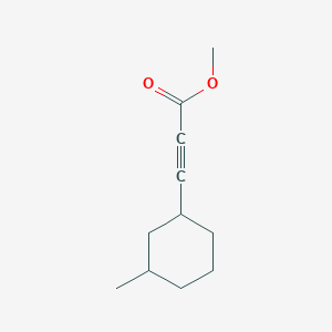 molecular formula C11H16O2 B13207951 Methyl 3-(3-methylcyclohexyl)prop-2-ynoate 