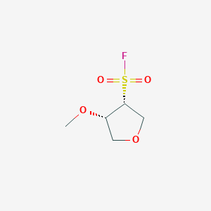 molecular formula C5H9FO4S B13207956 (3R,4S)-4-Methoxyoxolane-3-sulfonyl fluoride 