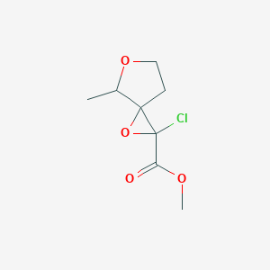 molecular formula C8H11ClO4 B13207958 Methyl 2-chloro-4-methyl-1,5-dioxaspiro[2.4]heptane-2-carboxylate 