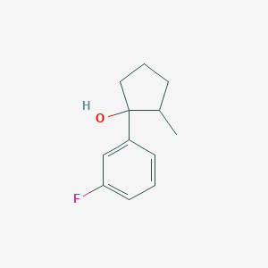 molecular formula C12H15FO B13207982 1-(3-Fluorophenyl)-2-methylcyclopentan-1-ol 