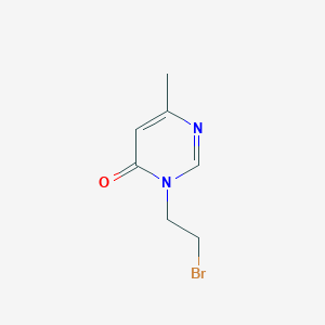 molecular formula C7H9BrN2O B13208006 3-(2-Bromoethyl)-6-methyl-3,4-dihydropyrimidin-4-one 