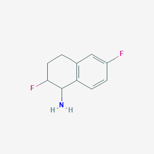 molecular formula C10H11F2N B13208024 2,6-Difluoro-1,2,3,4-tetrahydronaphthalen-1-amine 