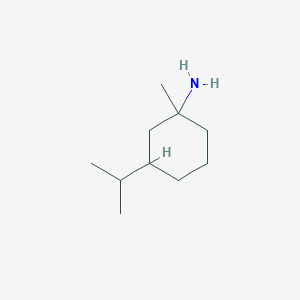 molecular formula C10H21N B13208030 1-Methyl-3-(propan-2-yl)cyclohexan-1-amine 