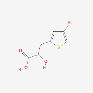molecular formula C7H7BrO3S B13208051 3-(4-Bromothiophen-2-yl)-2-hydroxypropanoic acid 