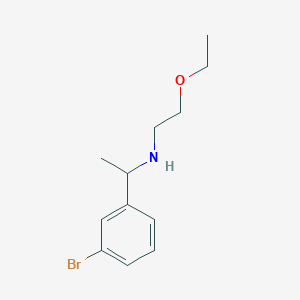 molecular formula C12H18BrNO B13208076 [1-(3-Bromophenyl)ethyl](2-ethoxyethyl)amine 