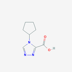 molecular formula C8H11N3O2 B13208083 4-Cyclopentyl-4H-1,2,4-triazole-3-carboxylic acid 