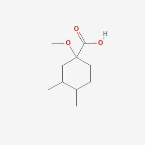 molecular formula C10H18O3 B13208090 1-Methoxy-3,4-dimethylcyclohexane-1-carboxylic acid 
