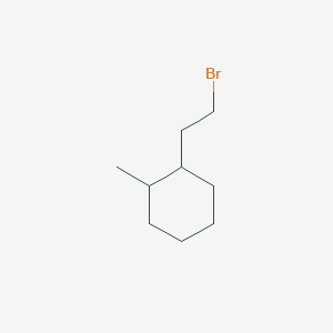 molecular formula C9H17Br B13208122 1-(2-Bromoethyl)-2-methylcyclohexane 