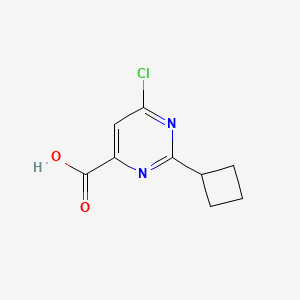 molecular formula C9H9ClN2O2 B13208131 6-Chloro-2-cyclobutylpyrimidine-4-carboxylic acid 