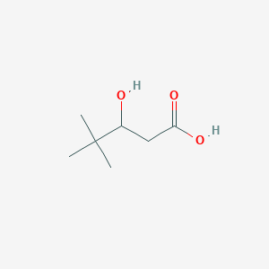 molecular formula C7H14O3 B13208142 Pentanoic acid, 3-hydroxy-4,4-dimethyl- CAS No. 88790-07-2