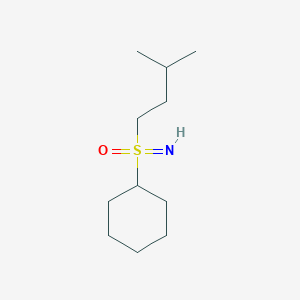 molecular formula C11H23NOS B13208148 Cyclohexyl(imino)(3-methylbutyl)-lambda6-sulfanone 